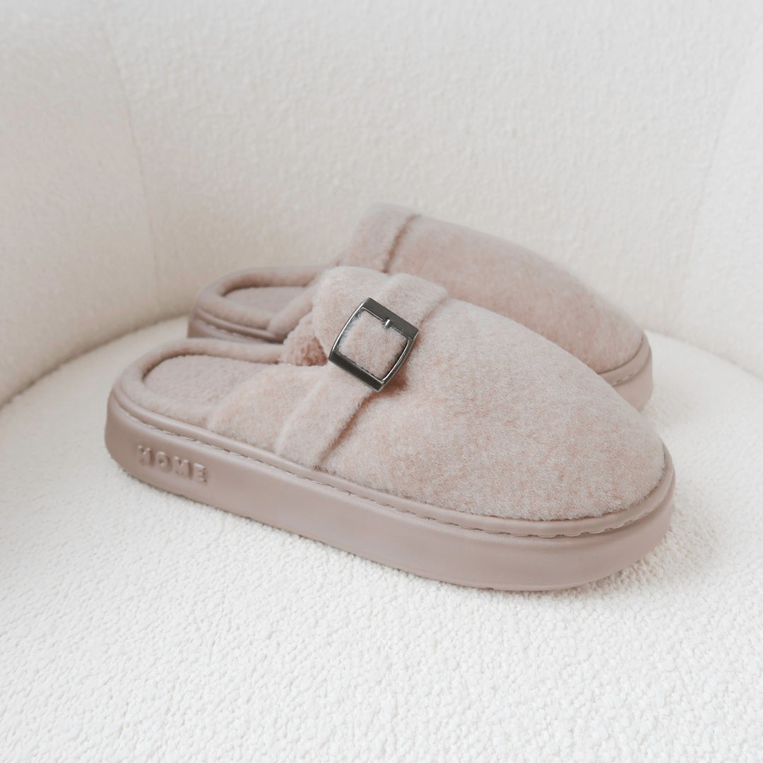 Ava Fuzzy Platform Slippers